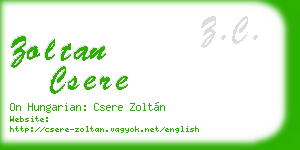 zoltan csere business card