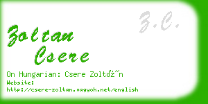 zoltan csere business card